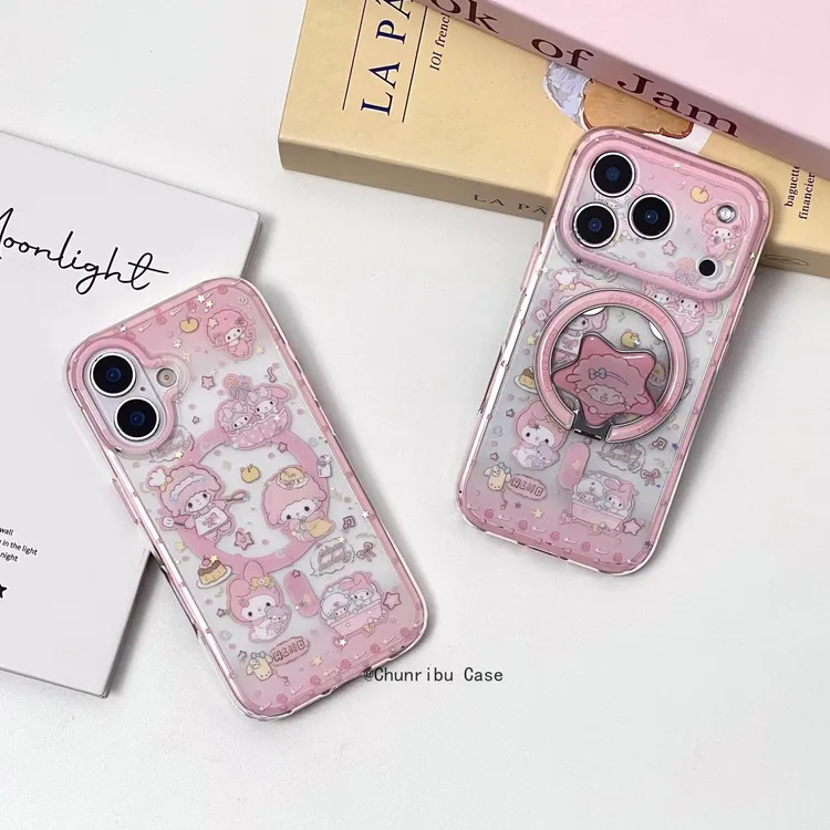 可爱卡布丁美乐蒂piano小羊适用苹果17/16promax手机壳二合一磁吸