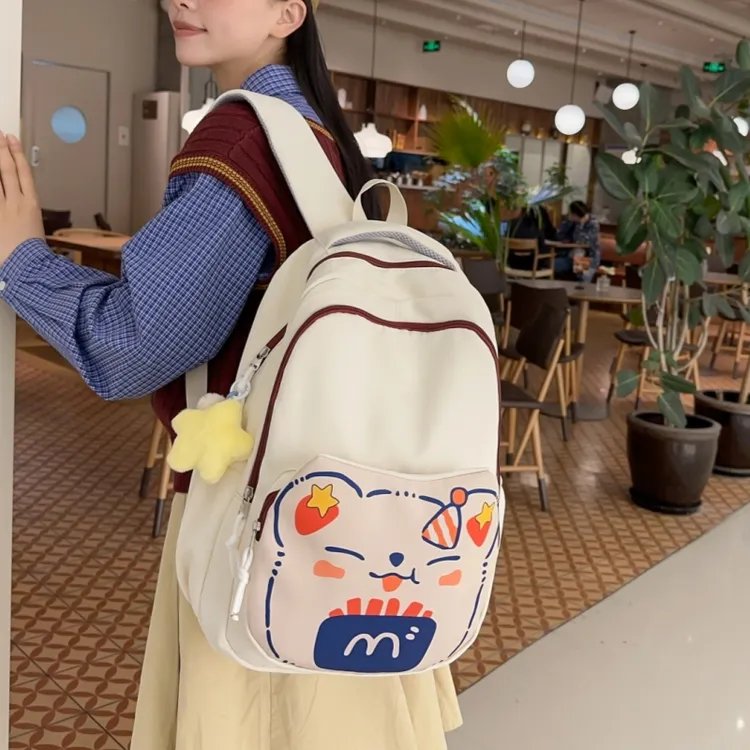 ins可爱书包女生初中生背包高中学生小学五六年级女孩卡通双肩包