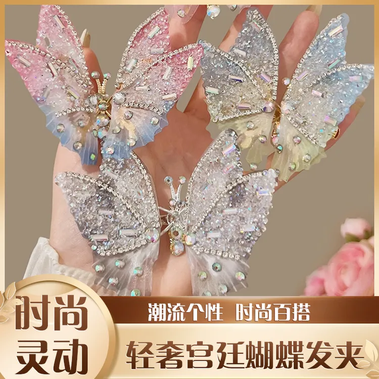 女田园风灵动发夹边夹原创设计气质鸭嘴夹甜美欧若智性风