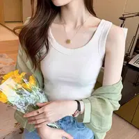 螺纹小吊带背心女夏装内搭打底纯色修身显瘦遮副乳无袖上衣女韩版