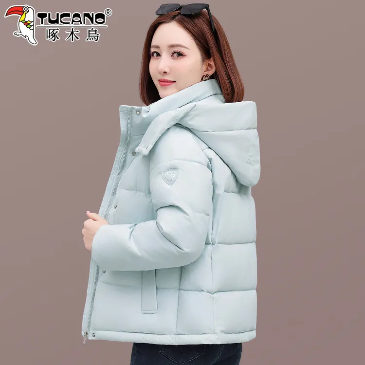啄木鸟短款棉服女款冬季2025新款小个子加厚棉衣女士棉袄外套冬装