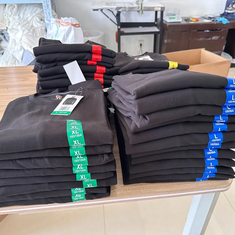 氨纶空气层男装外贸春秋圆领休闲长袖T恤上衣速干透气打底黑色