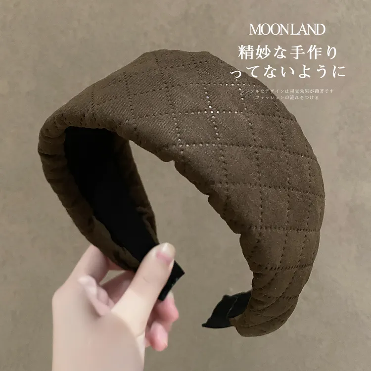 复古纯色宽边遮白发头箍女士2025新款日常外戴发卡高颅顶洗脸发卡