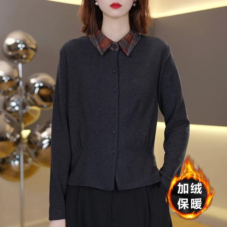 气质百搭长袖打底衫女2025秋冬新款时尚内搭显瘦上衣 7266