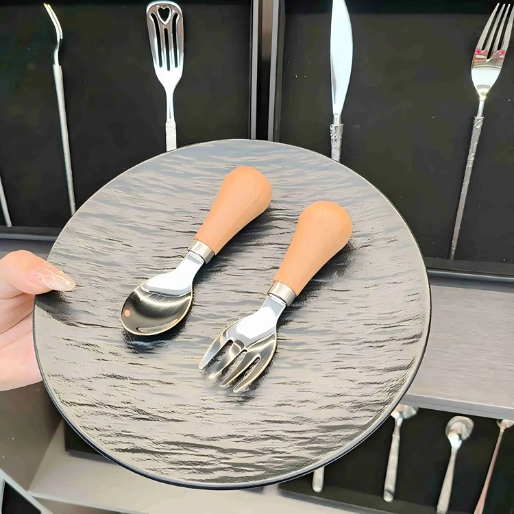 勺叉SUS 304不锈钢胖墩墩勺叉两件套