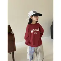 Harper kids 韩版女童宽松百搭字母印花长袖卫衣T恤 H25A450830