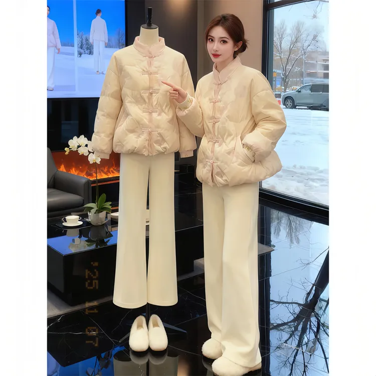 SHALLDOER【皇家气度】新中式贵气保暖套装女新年战袍盘扣国风穿搭