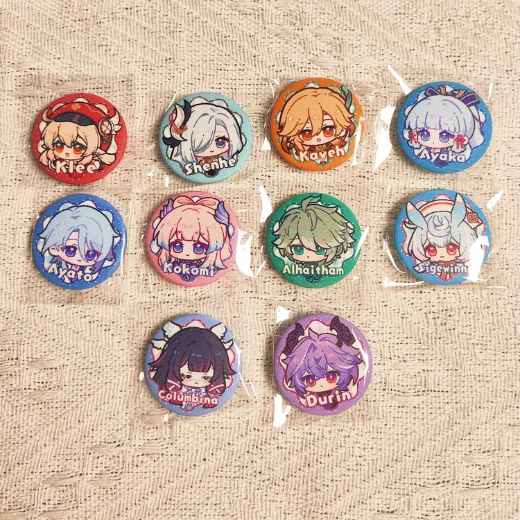 【小鼻嘎1+2期】原神Q版同人周边 32mm像素风小吧唧 纽扣吧唧