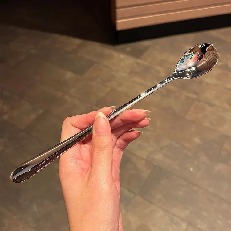 3支装【400不锈钢】搅拌勺长柄调料咖啡冰勺水滴勺蜜蜂勺调料勺