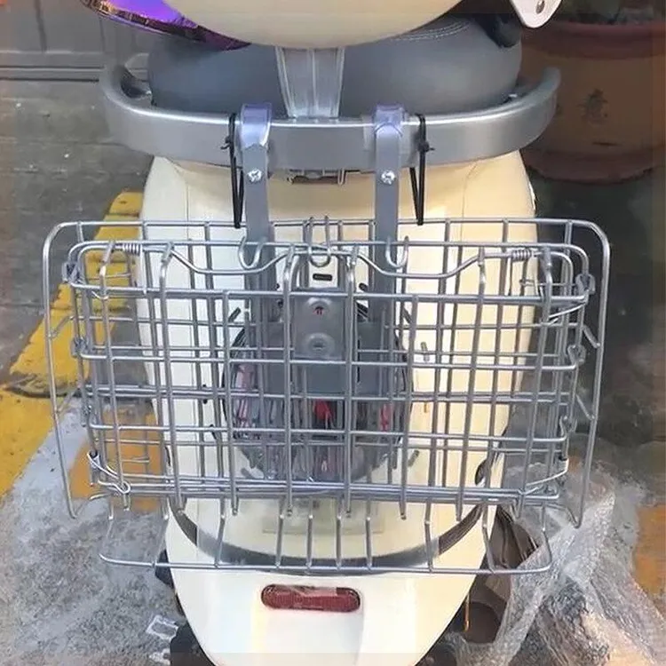 电动车后置车筐自行车前置挂篮收纳可折叠防水加粗网兜