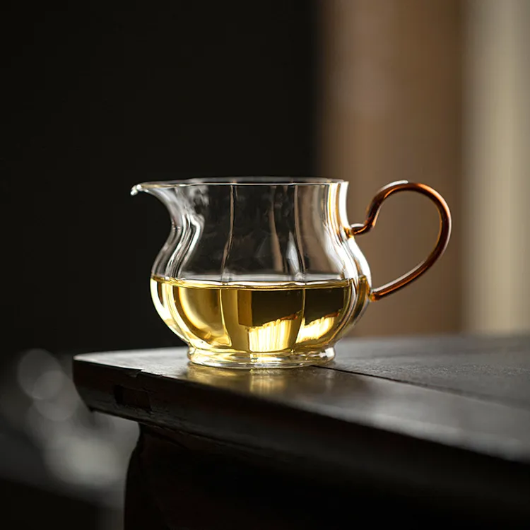 日式瓜陵公道杯透明耐热高硼硅玻璃分茶器茶海公道杯女士洋气茶具