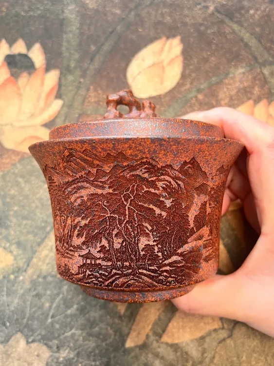 茶杯原矿紫砂龙骨金砂高温柴烧全手工手工老料茶碗纯手工紫砂杯