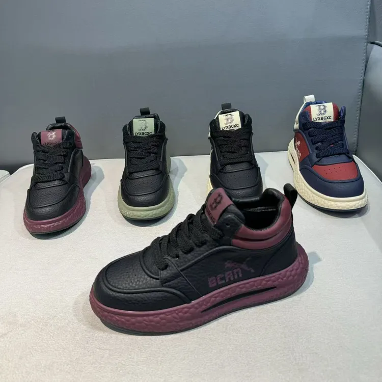 广州迪火男士纳米超纤皮B82052休闲复古时尚板鞋