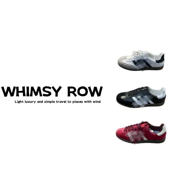 【WHIMSY ROW】真皮德训鞋男女款复古休闲运动鞋情侣款百搭阿甘鞋