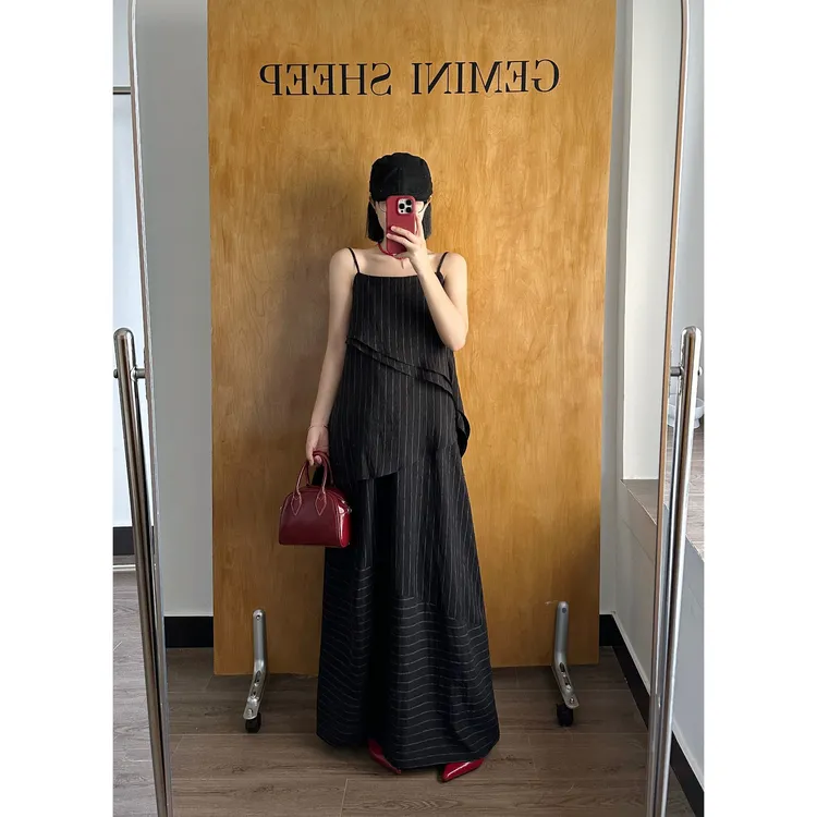 【萌少女专属】褶皱感吊带长裙女夏｜层叠感连衣裙｜显瘦法式温柔风