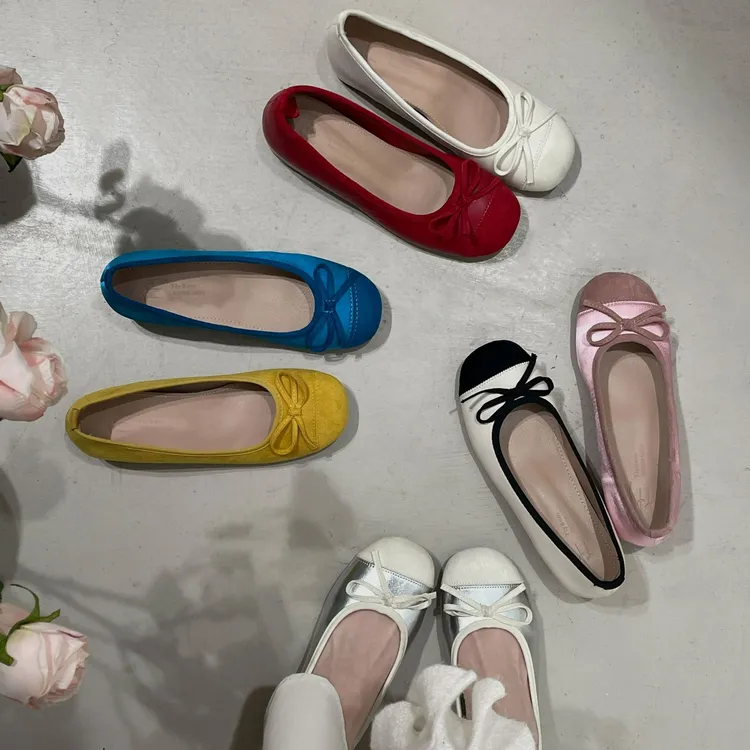 复古法式芭蕾浅口平底单鞋2025新款小香风配裙子圆头软底玛丽珍鞋