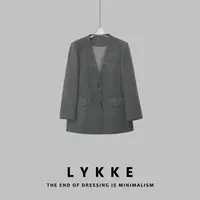 Lykke 25新款全羊毛V领双扣气质西装-E402