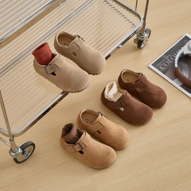 儿童真皮勃肯鞋皮鞋休闲鞋软底百搭韩版