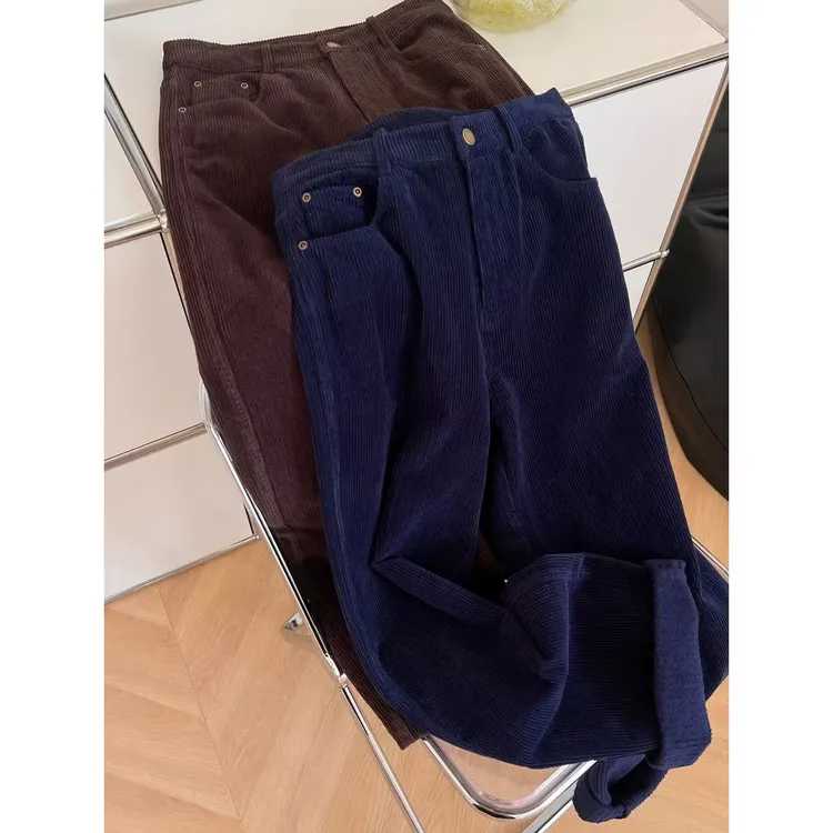 “王炸品质”  加绒灯芯绒巨显瘦小直筒休闲裤  25-027