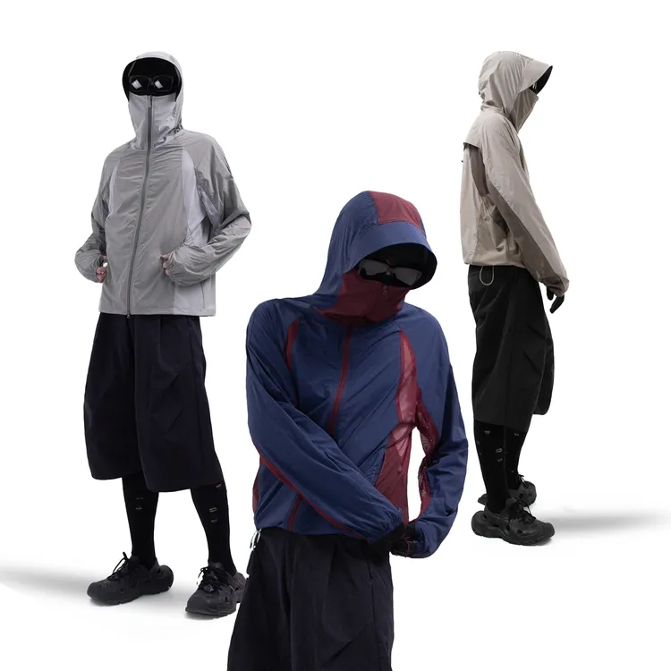 SOUTHFISH 蝉翼防晒衣 网布拼接44g原纱轻薄防紫外线防晒服冰丝