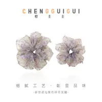 新款超仙紫色碎花发圈女绑发发绳蝴蝶结头饰大肠发圈皮筋扎头四季