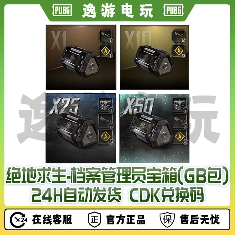 steam绝地求生PUBG皮肤档案管理员者宝箱CDK兑换码【GB包】