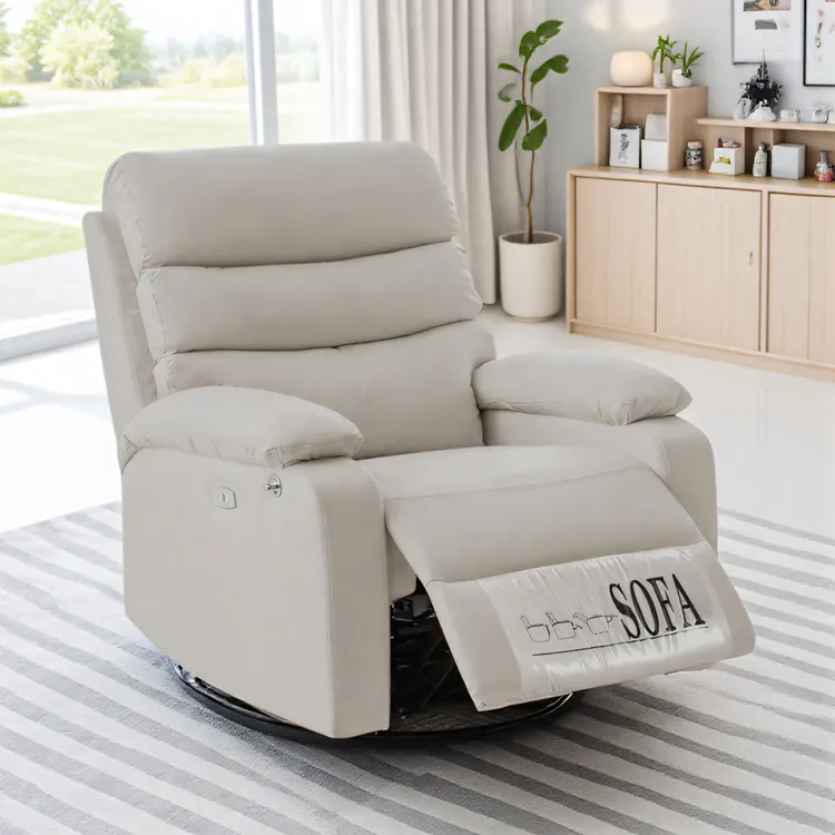 客厅阳台沙发可躺午休躺椅家用头等皮革多功能单人沙发椅美甲美容