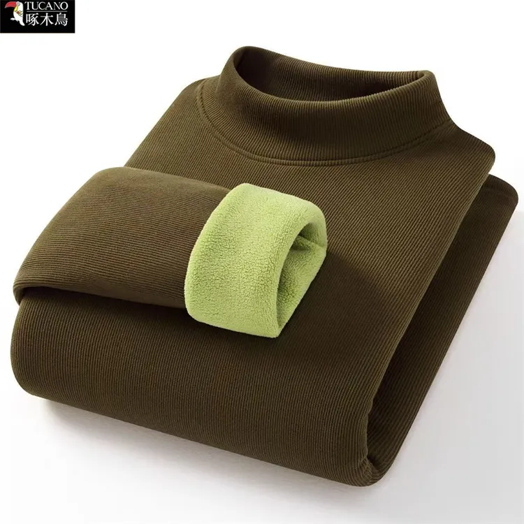 啄木鸟正品2025秋冬季半高领保暖显瘦长袖T恤休闲小众百搭上衣女