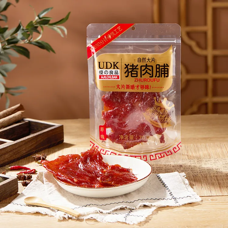 UDK优之良品原切大片猪肉脯撕嚼才够味上网追剧必备猪肉干零食
