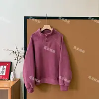 喜樂  2025双面高密加厚奥粒绒立领套头卫衣冬季新款百搭保暖女士