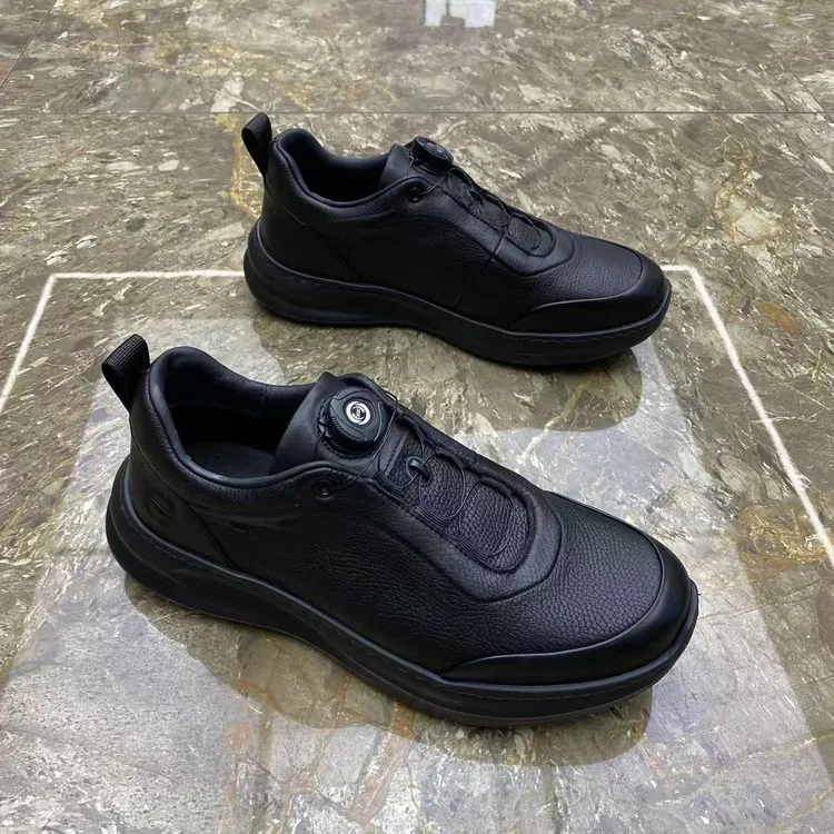 真皮男鞋秋季新款头层牛皮厚底轻便户外休闲鞋男士百搭透气皮鞋男