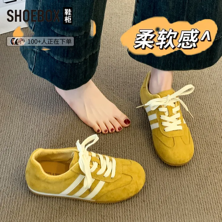 SHOEBOX鞋柜德训鞋女款2025秋季新款鞋子女休闲百搭运动阿甘鞋