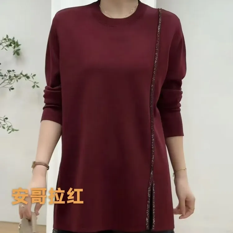 F1710新款两边开叉冰麻时尚毛衫