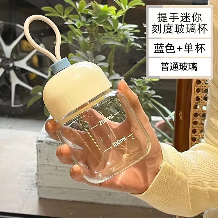 【好学生】迷你胖胖杯玻璃杯咖啡牛奶便携外带高颜值小杯子水杯家用