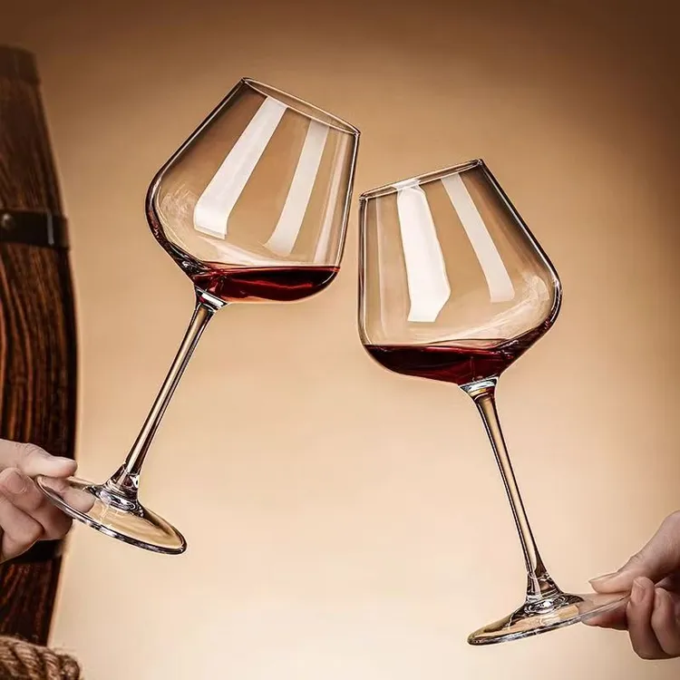 2只装欧式勃艮第红酒杯大肚家用轻奢高档水晶玻璃葡萄酒杯高脚杯