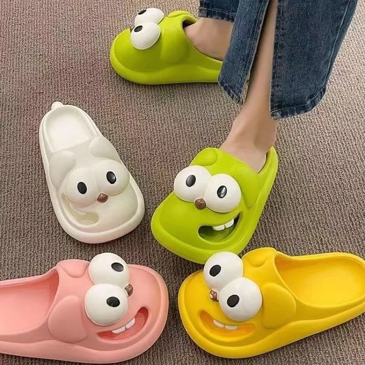 儿童大眼狗拖鞋女夏外穿包头可爱卡通凉拖鞋居家室内防滑洞洞鞋女