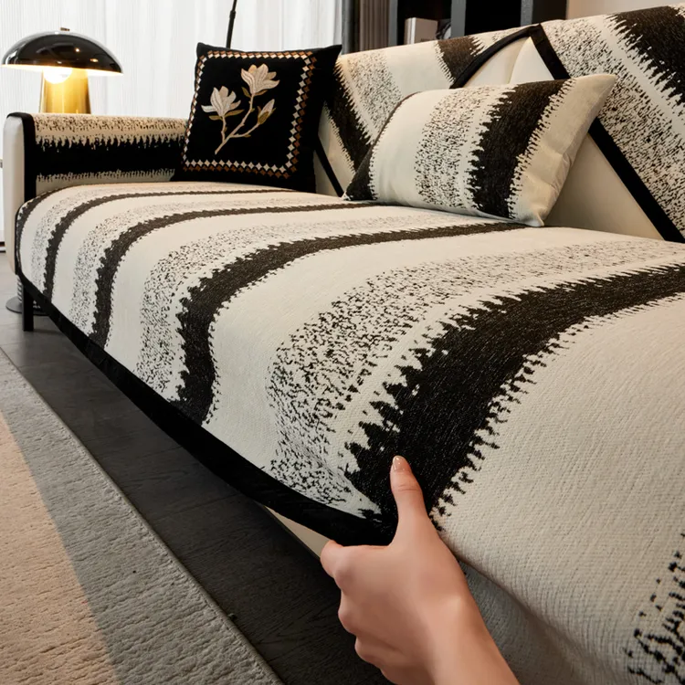 LANSWE/浪莎拾光时尚网红沙发垫四季可用防滑雪尼尔沙发盖布现代