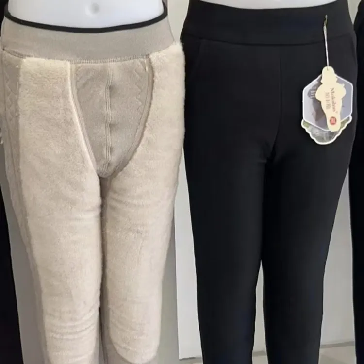 大码加厚外穿光面棉裤加护膝保暖修身妈妈小脚裤外穿中老年棉裤
