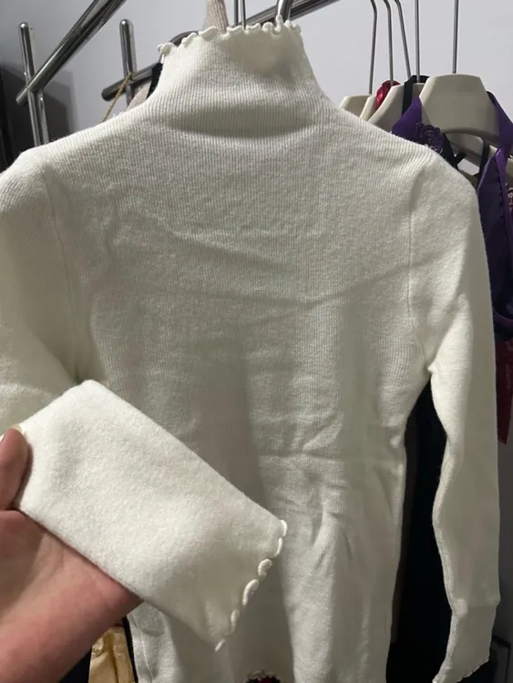 V领宽松型常规款常规袖毛针织衫长袖百搭修身套头