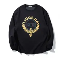 LIUGEJIA/六个加男士时尚潮牌大码秋冬字母印花长袖卫衣 DT5906