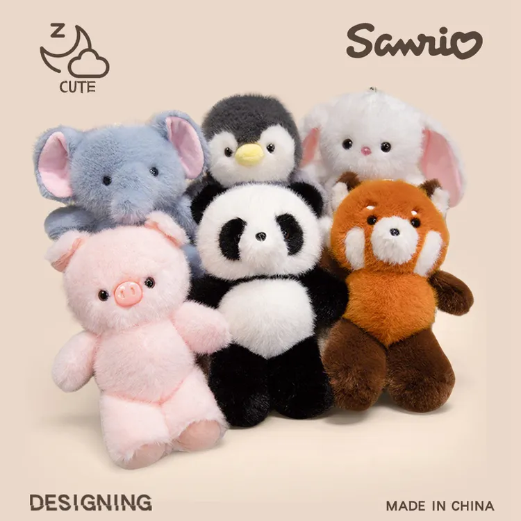 【跑跑】会跑的小熊猫公仔可爱小象企鹅粉猪跑跑公仔节日礼物送女友