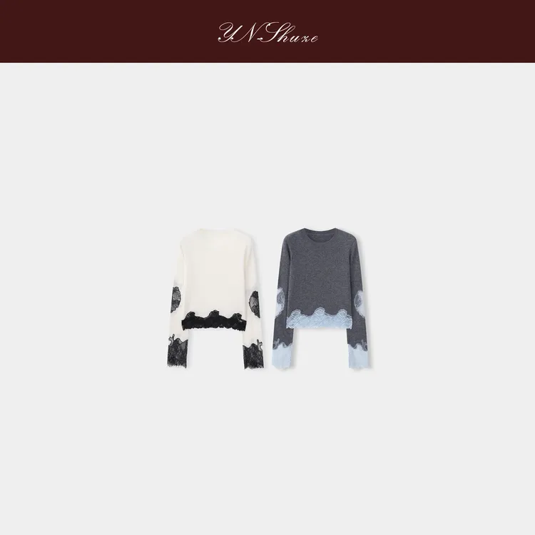 YN-SHUZE设计师秋冬圆领山羊绒打底内搭上衣SZ-YNB-2539