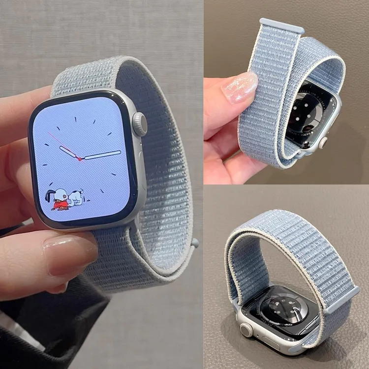 适用红米Watch6尼龙回环式表带红米手表5魔术贴女秋冬舒适编织带