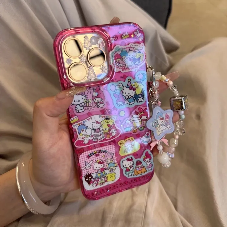 卡通三丽鸥大家族合照适用iPhone16promax手机壳苹果15少女14/13