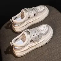 Ou Shi Yuan/欧诗媛四季板鞋文艺风休闲鞋厚底镂空学生潮鞋女1296