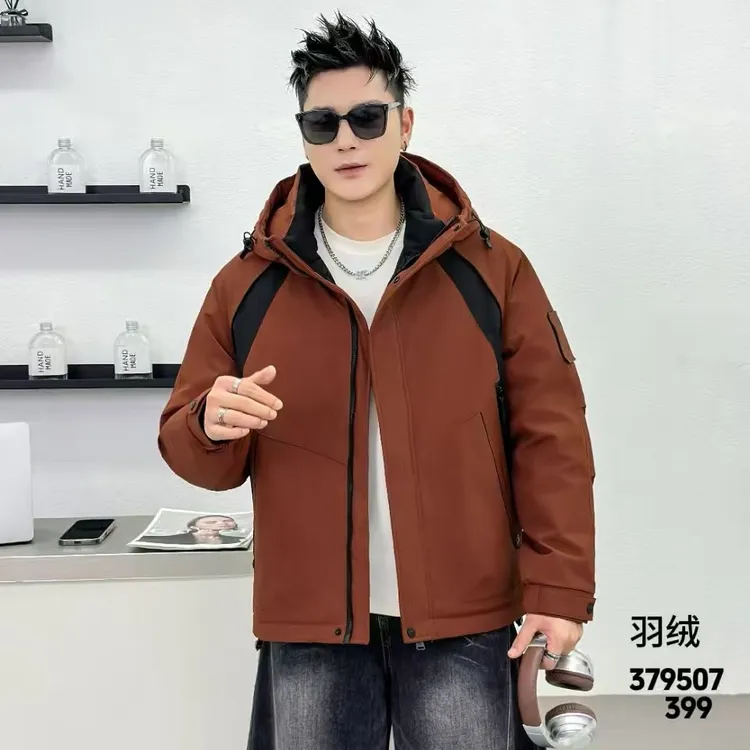 男士冬季工装连帽防风保暖户外休闲潮流百搭 冲锋衣379507