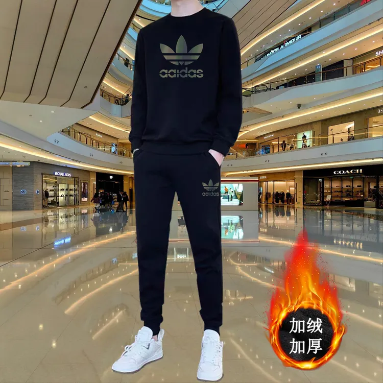 一折专区丨奥莱秋冬男士爆款休闲运动套装圆领卫衣卫裤情侣两件套