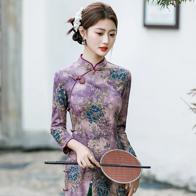 绝美新中式旗袍2025新款秋季妈妈日常可穿改良连衣裙中国风老上海