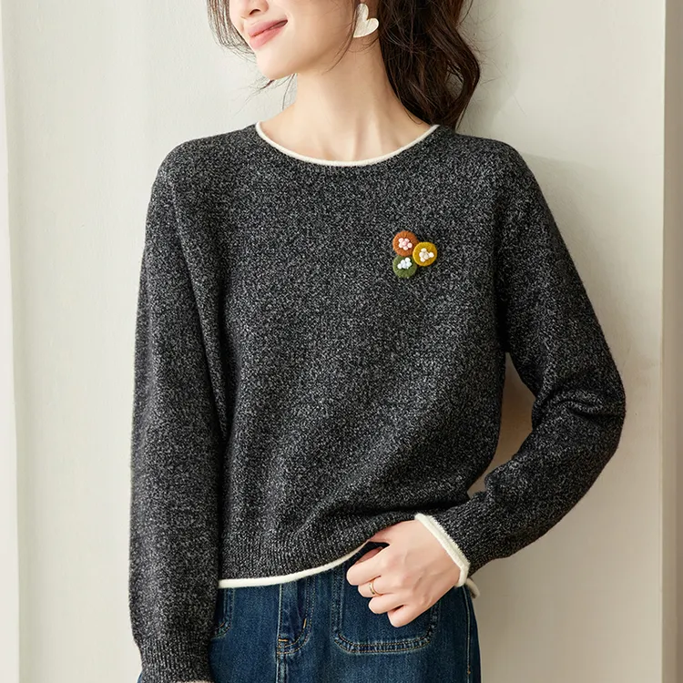 小个子绝美漂亮上衣秋冬内搭短款高级感毛衣2025新款宽松打底衫女