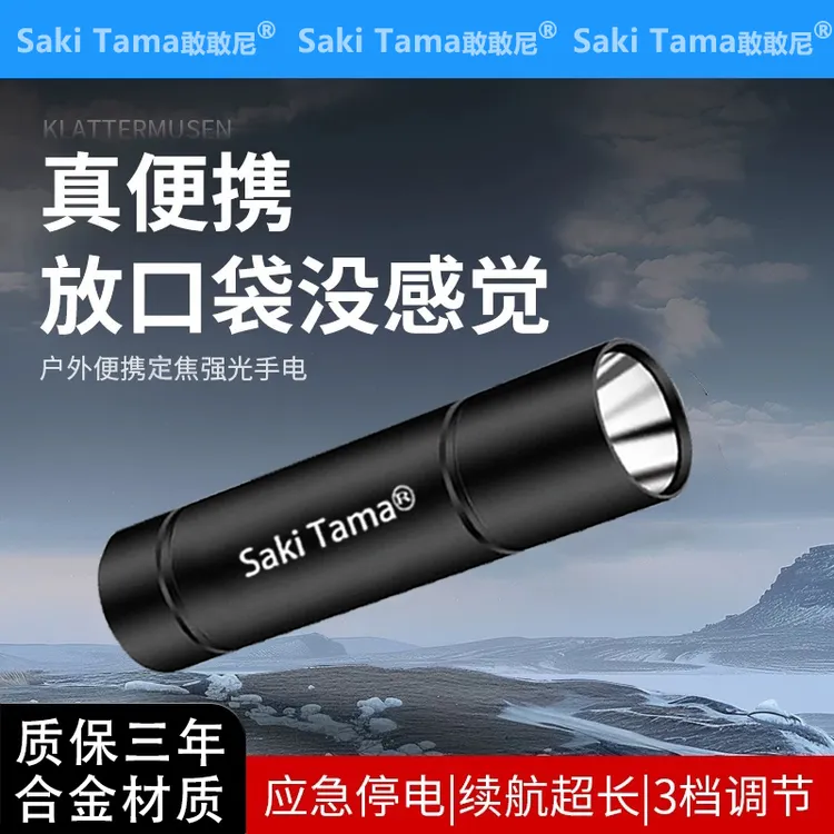 敢敢尼LED强光小手电筒超亮远射可充电迷你学生宿舍家用户外露营